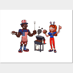 4th Of July Barbecue Posters and Art